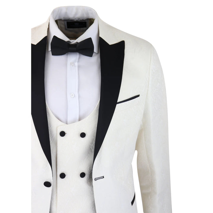 Formal Men's Suits Slim Fit 3 Pieces Peak Lapel Tuxedos (Blazer+Vest+ Pant) mens event wear