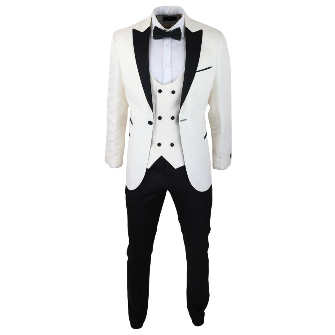 Formal Men's Suits Slim Fit 3 Pieces Peak Lapel Tuxedos (Blazer+Vest+ Pant) mens event wear