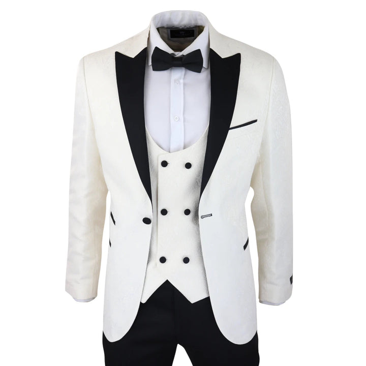 Formal Men's Suits Slim Fit 3 Pieces Peak Lapel Tuxedos (Blazer+Vest+ Pant) mens event wear