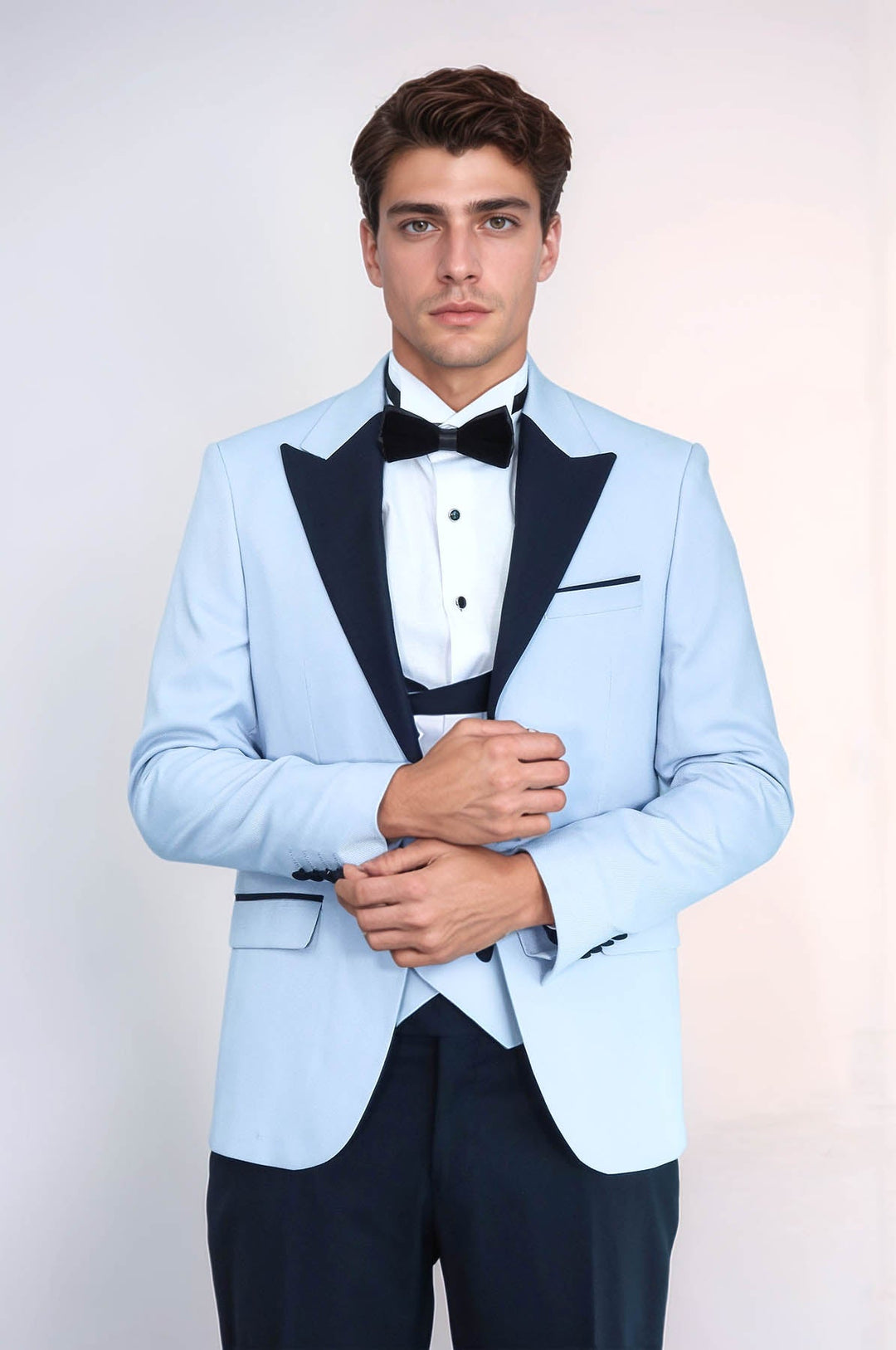 Formal Men's Suits Slim Fit 3 Pieces Peak Lapel Tuxedos For Prom(Blazer+Vest+ Pant) mens event wear