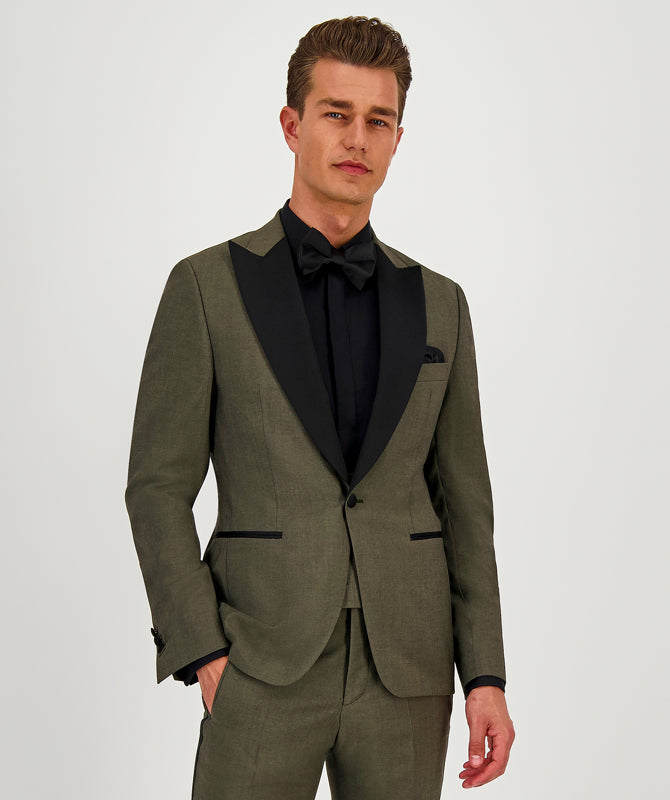 Formal Men's Suits Slim Fit 3 Pieces Peak Lapel Tuxedos For Prom(Blazer+Vest+ Pant) mens event wear