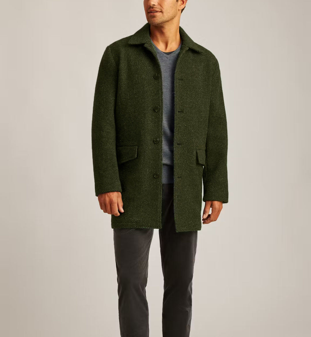 Formal Men's Wool Herringbone Lapel Blazer mens event wear