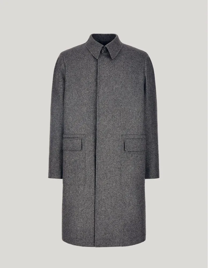 Formal Men's Wool Herringbone Stand Collar Blazer mens event wear