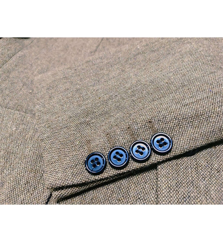 Men's Casual 3 Pieces Mens Suit Classic Tweed Notch Lapel Tuxedos (Blazer+vest+Pants) mens event wear