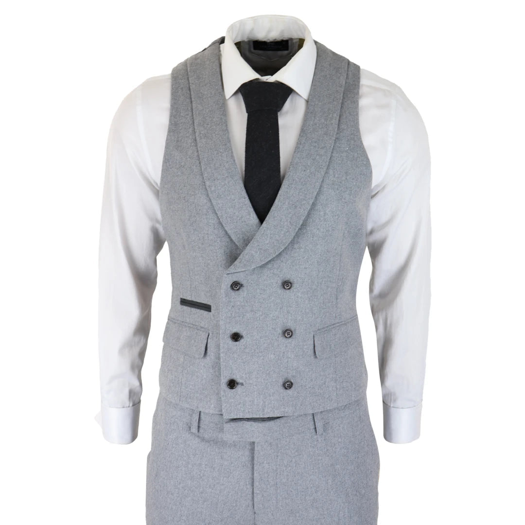 Men's Casual 3 Pieces Mens Suit Tweed Notch Lapel Tuxedos (Blazer+vest+Pants) mens event wear