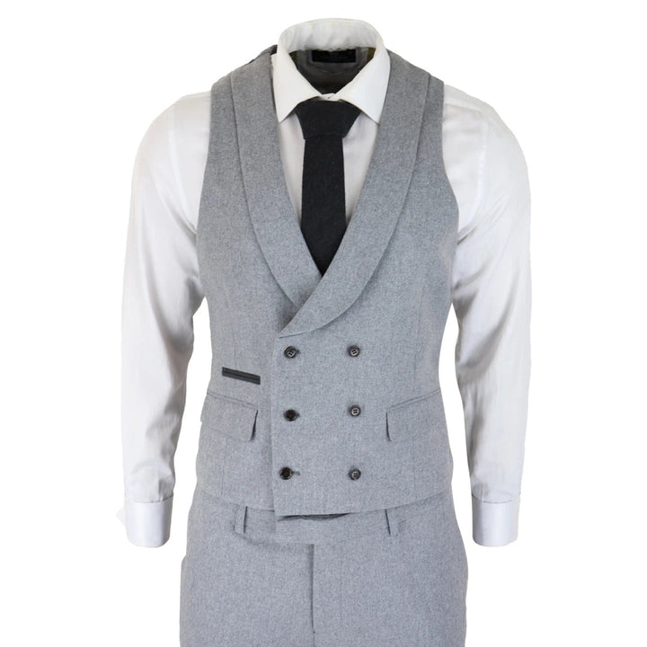 Men's Casual 3 Pieces Mens Suit Tweed Notch Lapel Tuxedos (Blazer+vest+Pants) mens event wear