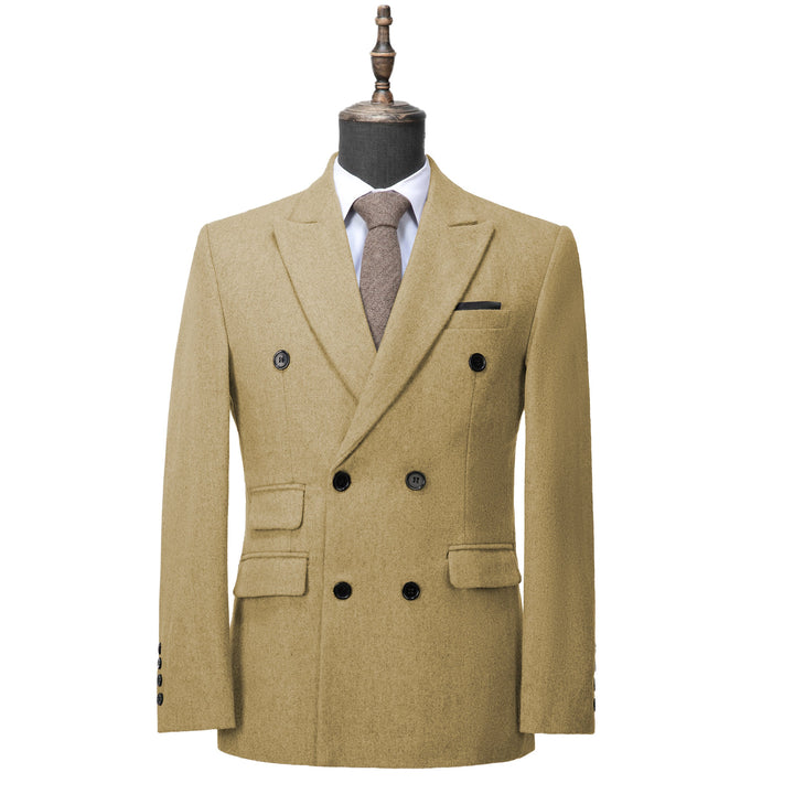 Men's Casual Tweed Notch Lapel Blazer mens event wear