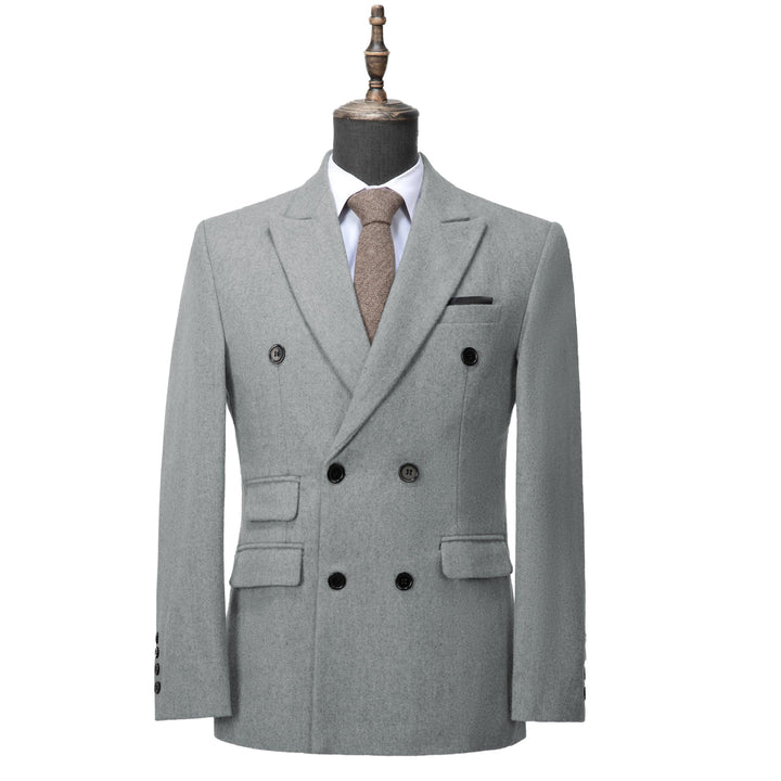 Men's Casual Tweed Notch Lapel Blazer mens event wear