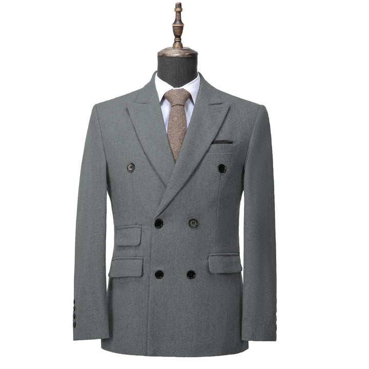 Men's Casual Tweed Notch Lapel Blazer mens event wear