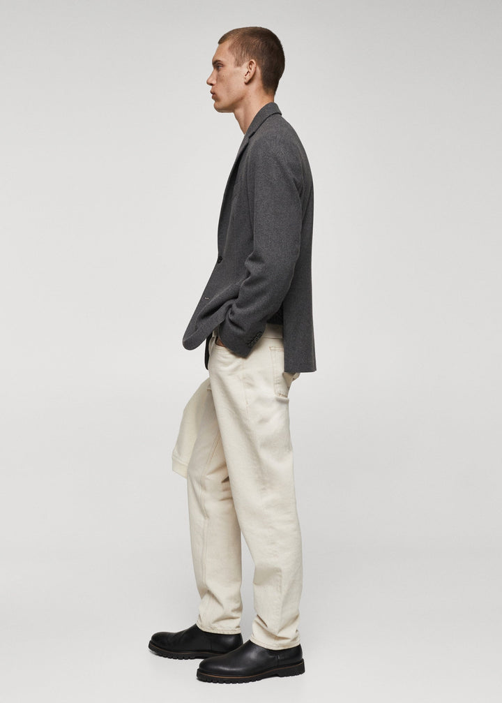 Men's Casual Tweed Notch Lapel Blazer mens event wear