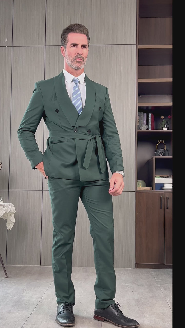 Menseventwear Leisure Mens Suit Double Breasts Shawl Lapel 2 Pieces (Blazer+Pants)