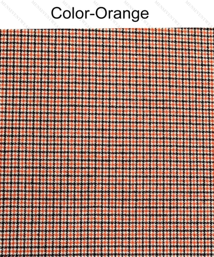 Fashion Men's 3 Pieces Houndstooth Notch Lapel Tuxedos (Blazer+vest+Pants) mens event wear