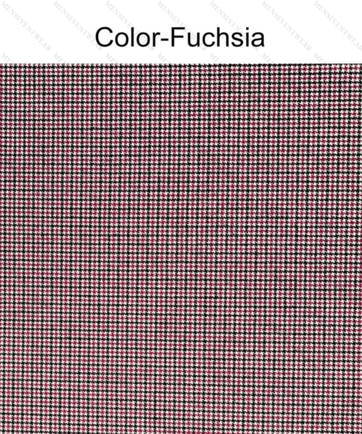 Fashion Men's 3 Pieces Houndstooth Notch Lapel Tuxedos (Blazer+vest+Pants) mens event wear