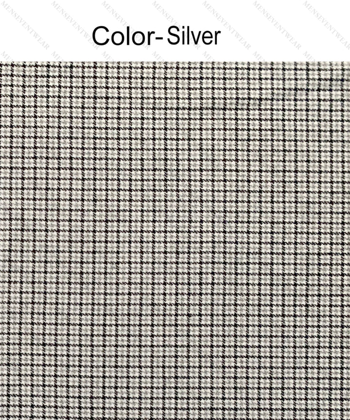 Fashion Men's 3 Pieces Houndstooth Notch Lapel Tuxedos (Blazer+vest+Pants) mens event wear