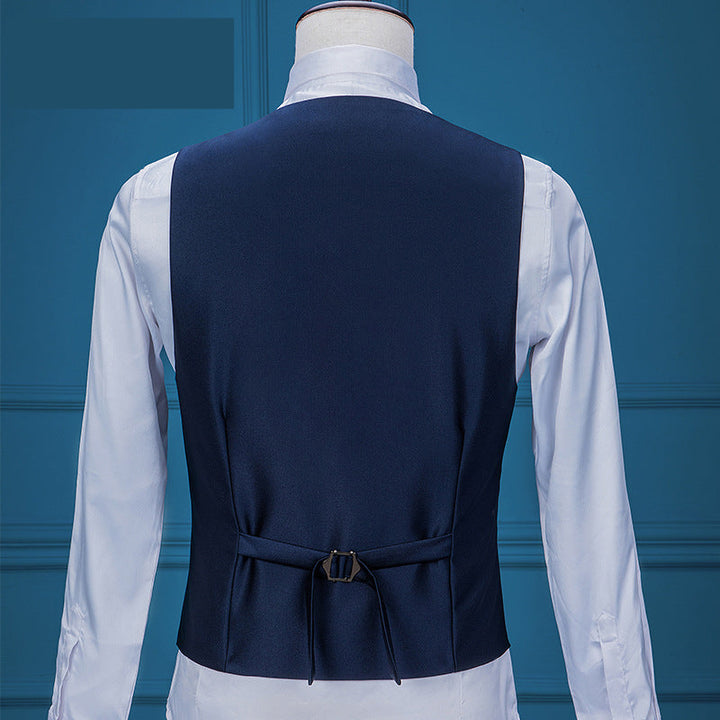 Fashion Men's 3 Pieces Mens Suit Shawl Lapel Flat Tuxedos (Blazer+vest+Pants) mens event wear