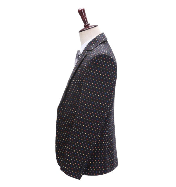 Formal Men's Houndstooth Notch Lapel Blazer mens event wear
