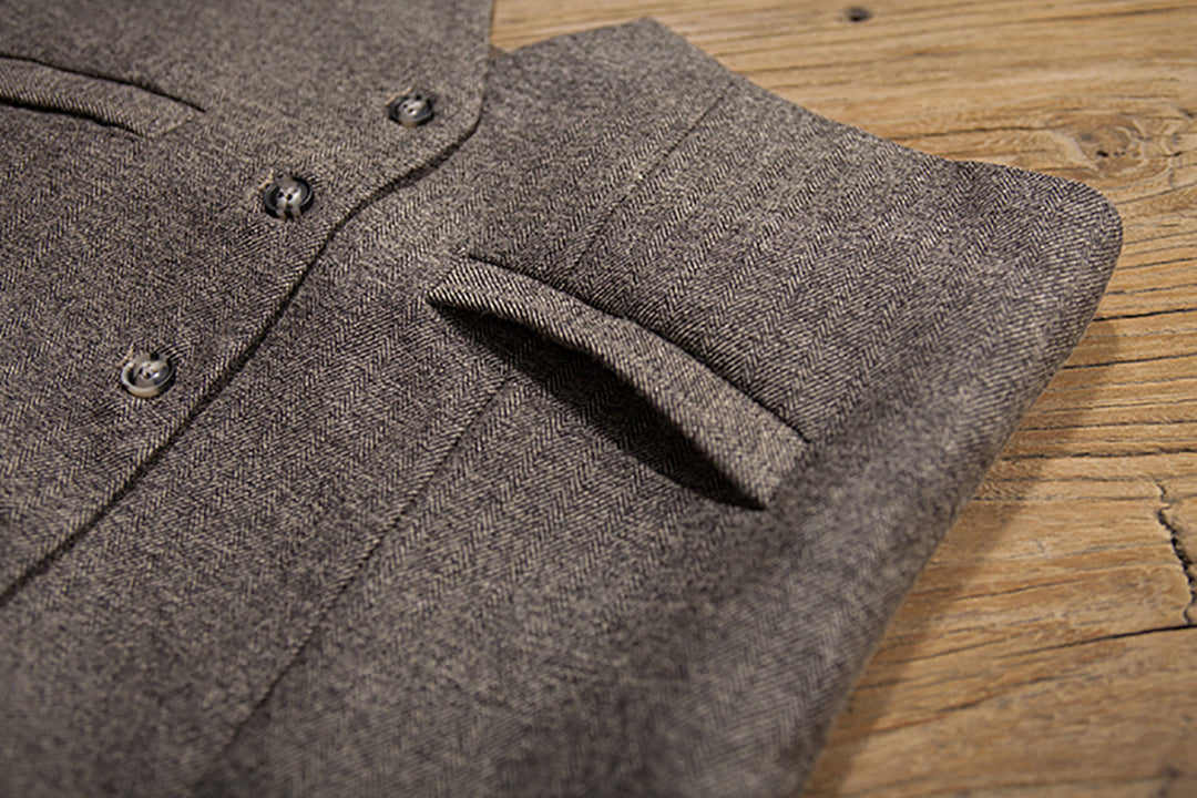 Vintage Classical Mens Slim Fit Tweed Herringbone V Neck Waistcoat mens event wear