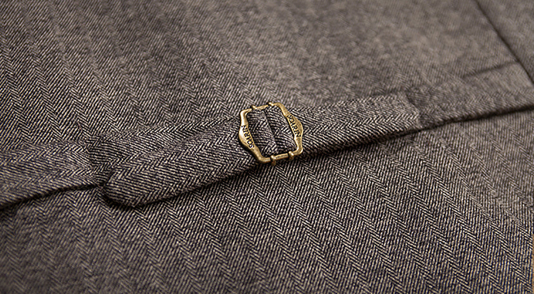 Vintage Classical Mens Slim Fit Tweed Herringbone V Neck Waistcoat mens event wear