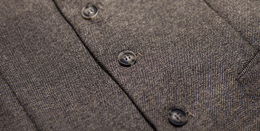 Vintage Classical Mens Slim Fit Tweed Herringbone V Neck Waistcoat mens event wear