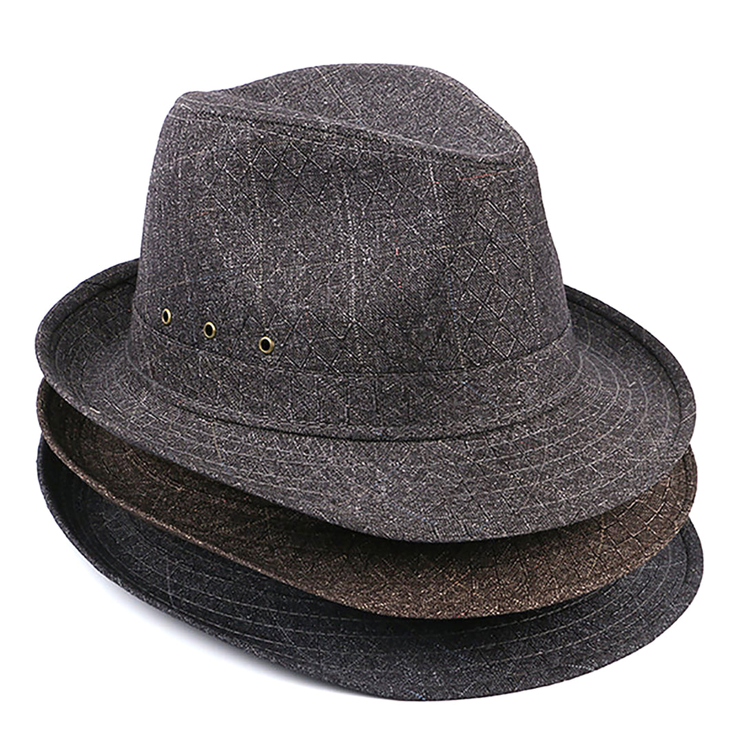 Menseventwear Fashion Hat Man Literary British Gentleman Breathable Wide Brim Hat