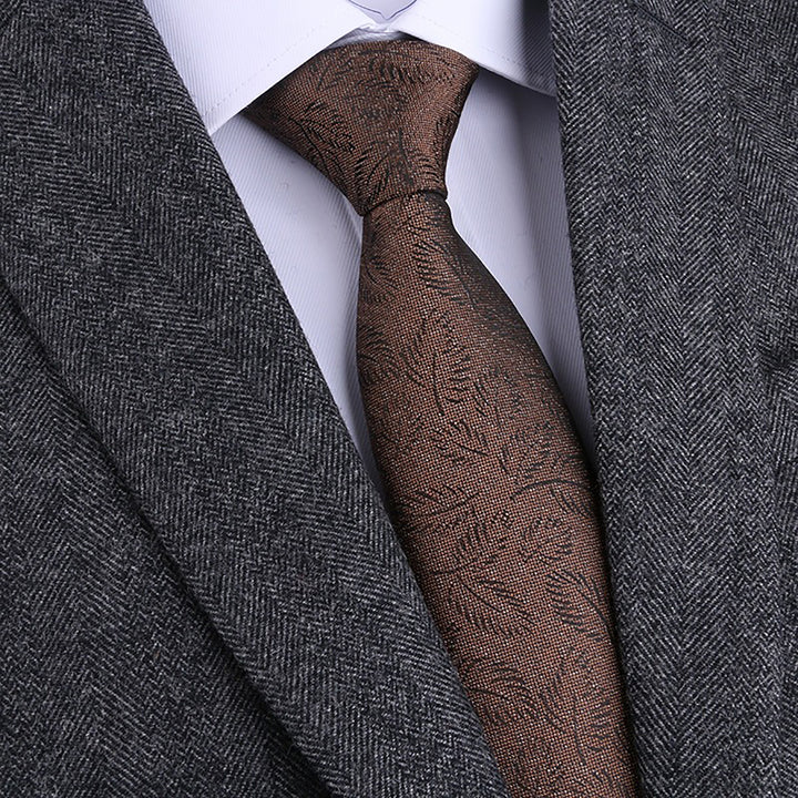 MensEventWear Selection Of Vintage-style Brown Necktie And Bow Tie Sets For Men