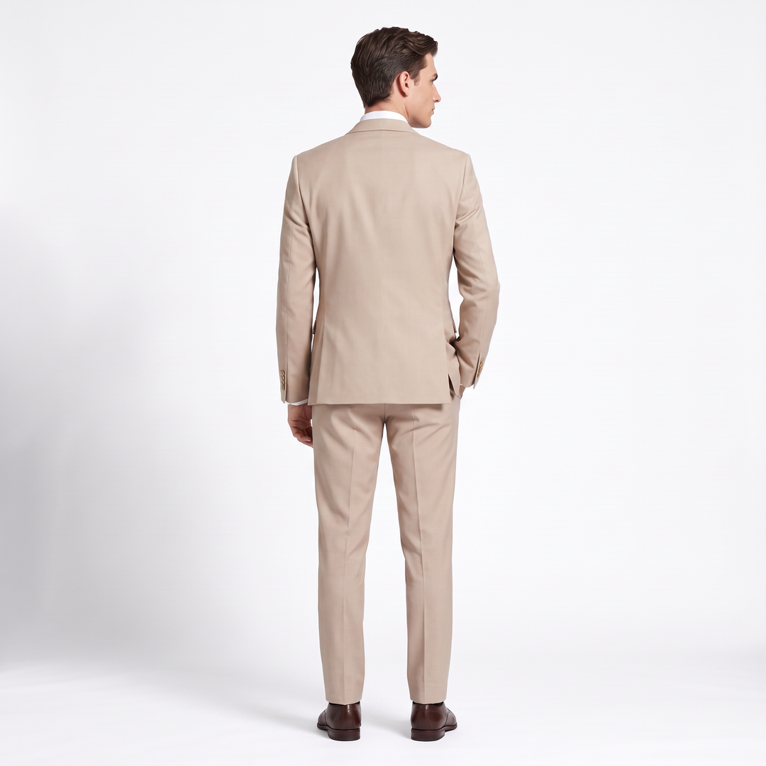 Menseventwear Formal 2 Pieces Mens Suits Flat Notch Lapel Set (Blazer+Pants)