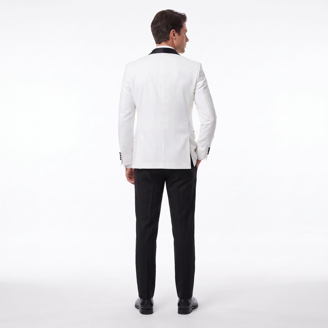 Menseventwear Formal 3 Pieces Mens Suit Flat Shawl Lapel Tuxedos For Party (Blazer+vest+Pants)