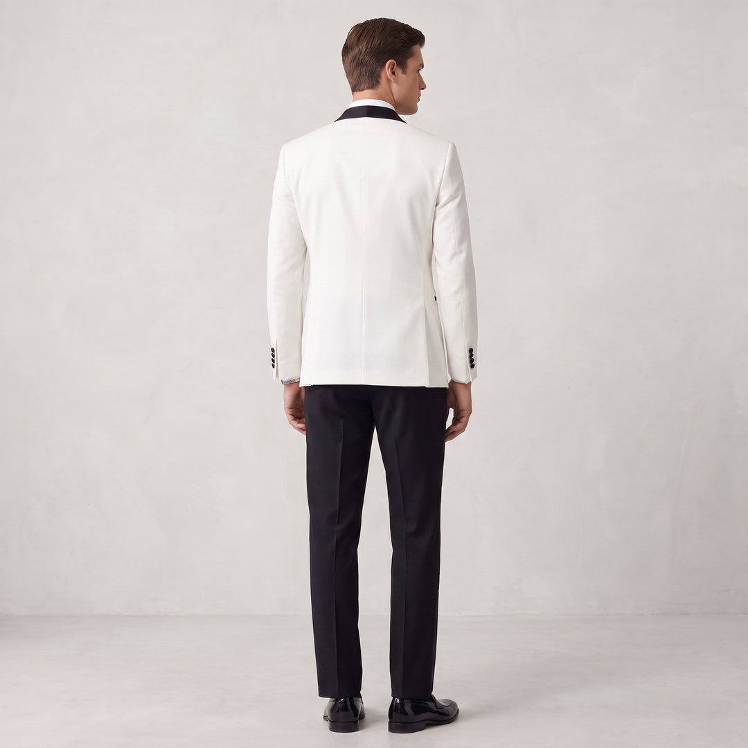 Menseventwear Fashion 2 Pieces Mens Suit Flat Shawl Lapel Tuxedos (Blazer+Pants)