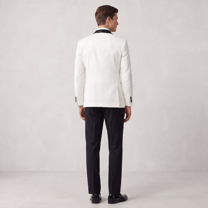 Menseventwear Fashion 2 Pieces Mens Suit Flat Shawl Lapel Tuxedos (Blazer+Pants)