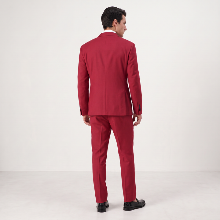 Menseventwear Formal 2 Pieces Mens Suit Flat Peak Lapel Suits For Wedding (Blazer+Pants)