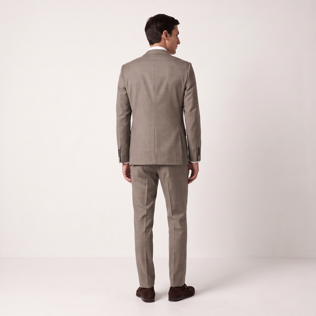 Menseventwear Formal 2 Pieces Mens Suit Flat Notch Lapel Suits For Wedding (Blazer+Pants)