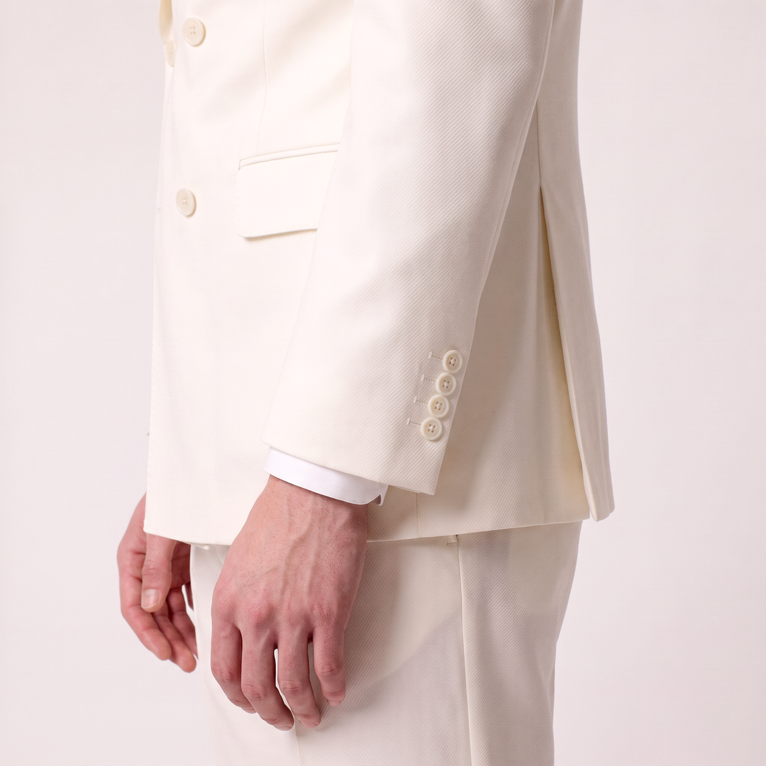 Menseventwear Formal 2 Pieces Mens Suit Flat Peak Lapel Suits For Wedding (Blazer+Pants)