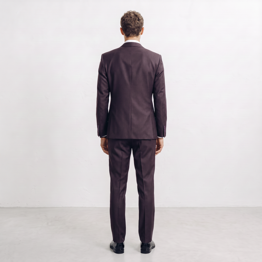 Menseventwear Formal 2 Pieces Mens Suit Flat Peak Lapel Suits For Wedding (Blazer+Pants)