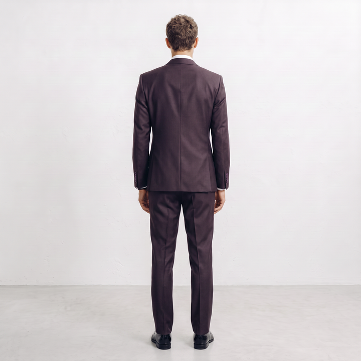 Menseventwear Formal 2 Pieces Mens Suit Flat Peak Lapel Suits For Wedding (Blazer+Pants)