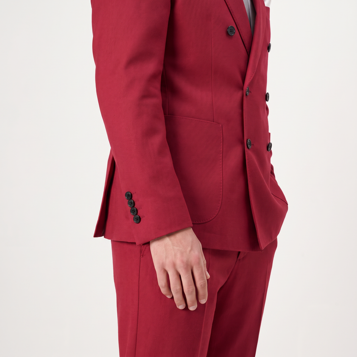 Menseventwear Formal 2 Pieces Mens Suit Flat Peak Lapel Suits For Wedding (Blazer+Pants)