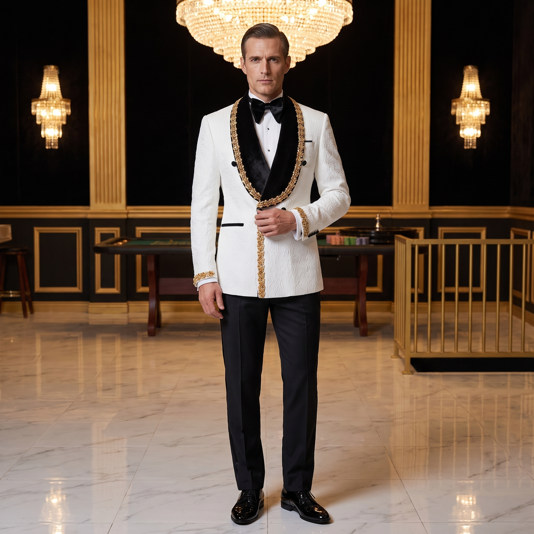 Luxury Light Blue Shawl Lapel Diamond 2 Pieces Men Suit For Wedding