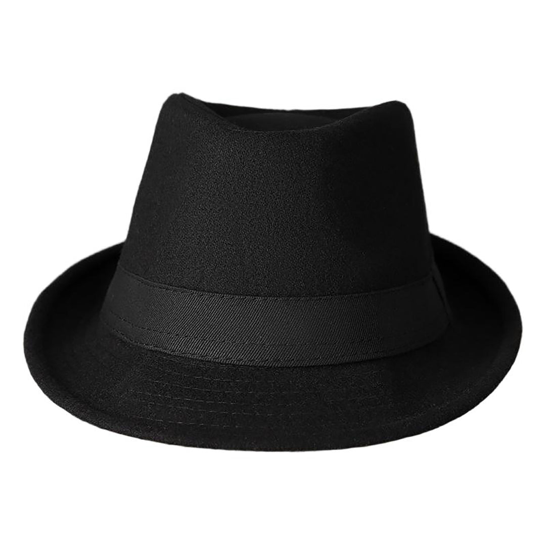 Menseventwear Retro Hat Man Literary Fashion Thick Tweed Casual Fedora