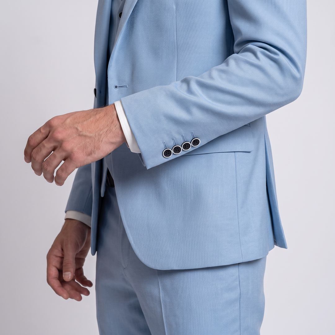 Menseventwear Fashion 3 Pieces Mens Suit Flat Peak Lapel Suits (Blazer+vest+Pants)