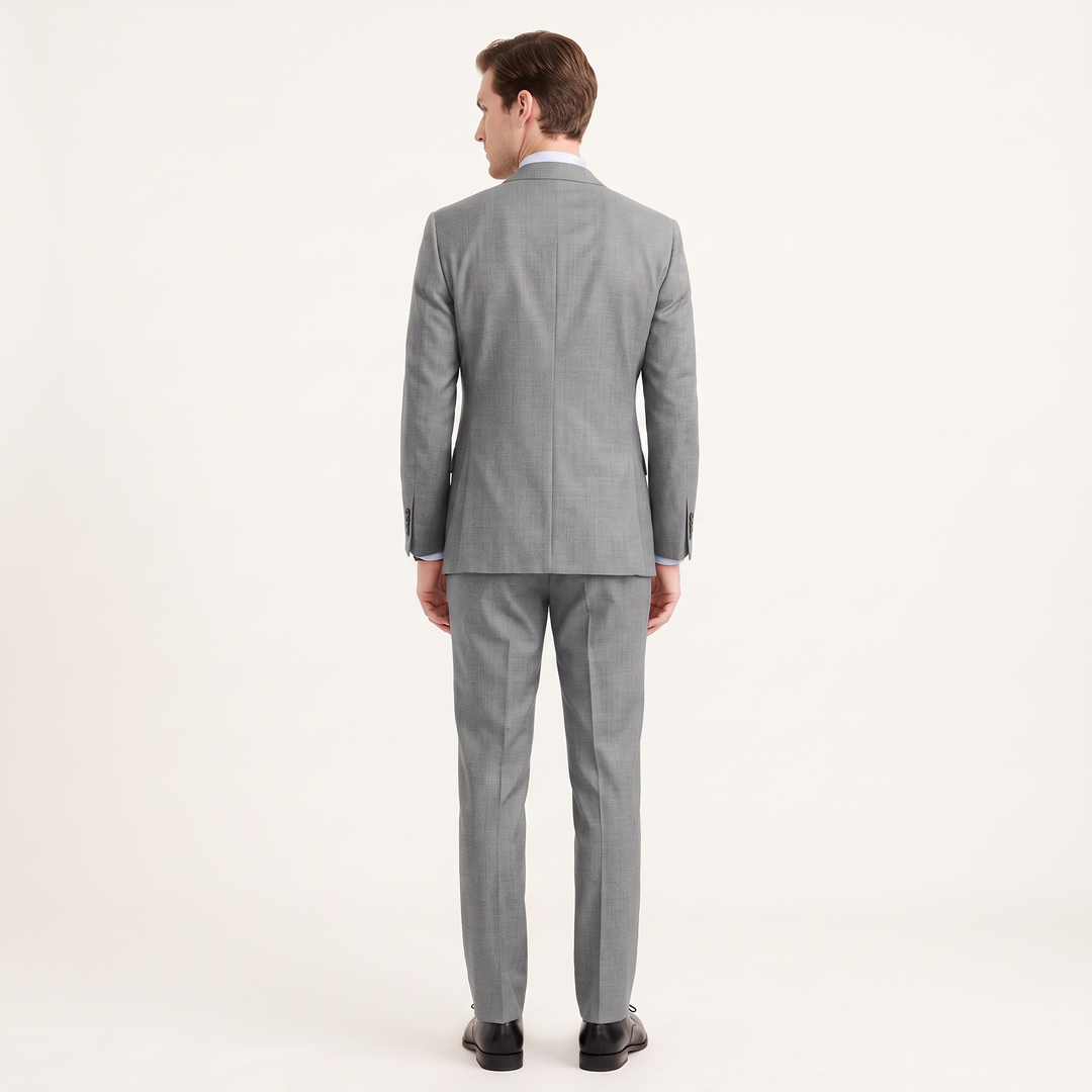 Menseventwear Formal 2 Pieces Mens Suit Flat Notch Lapel Set (Blazer+Pants)
