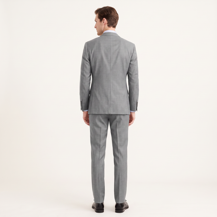 Menseventwear Formal 2 Pieces Mens Suit Flat Notch Lapel Set (Blazer+Pants)