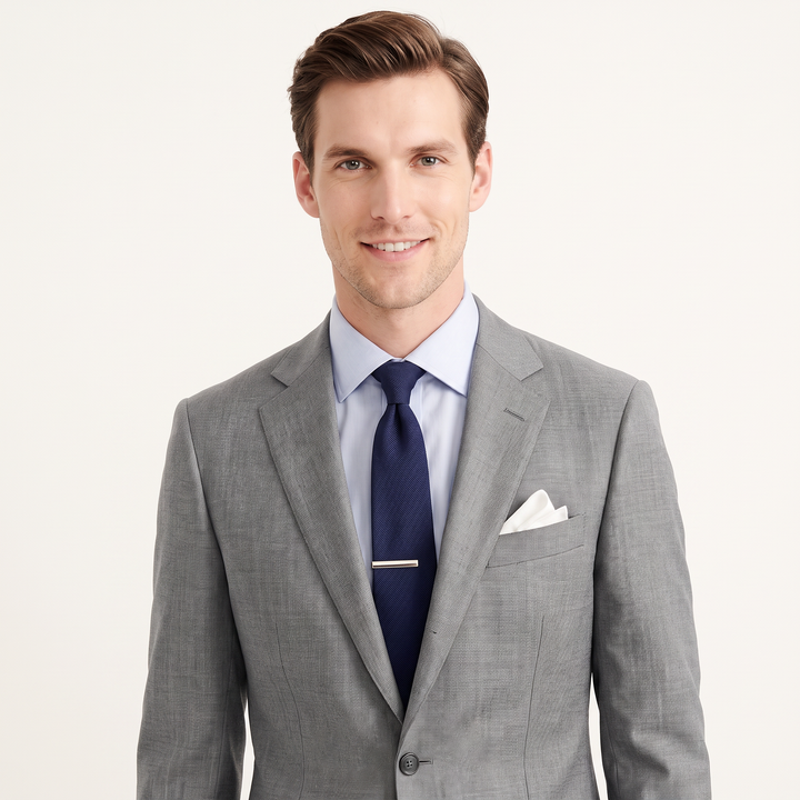 Menseventwear Formal 2 Pieces Mens Suit Flat Notch Lapel Set (Blazer+Pants)
