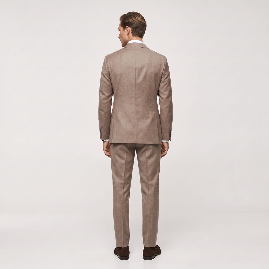 Menseventwear Formal 2 Pieces Mens Suit Flat Notch Lapel Set (Blazer+Pants)