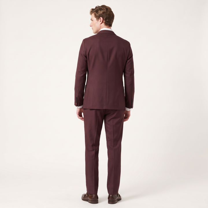 Menseventwear Formal 2 Pieces Mens Suit Flat Notch Lapel Suits For Wedding (Blazer+Pants)
