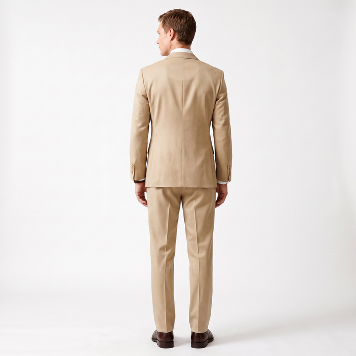 Menseventwear Formal 2 Pieces Mens Suit Flat Notch Lapel Set (Blazer+Pants)