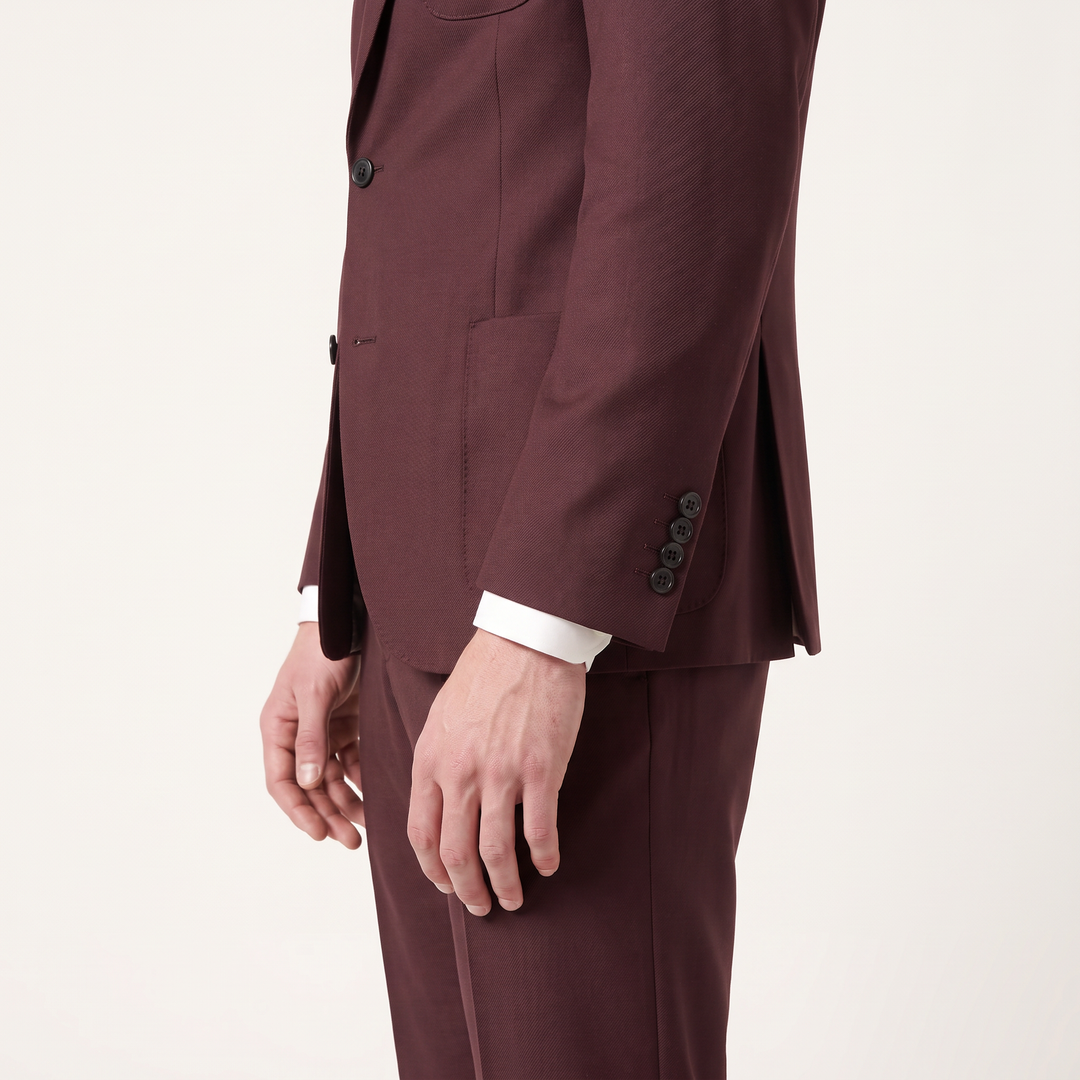 Menseventwear Formal 2 Pieces Mens Suit Flat Notch Lapel Suits For Wedding (Blazer+Pants)
