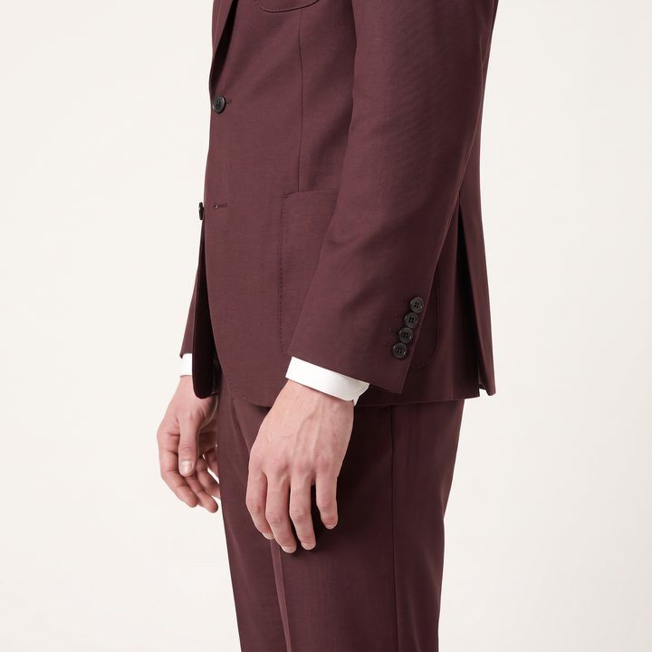 Menseventwear Formal 2 Pieces Mens Suit Flat Notch Lapel Suits For Wedding (Blazer+Pants)