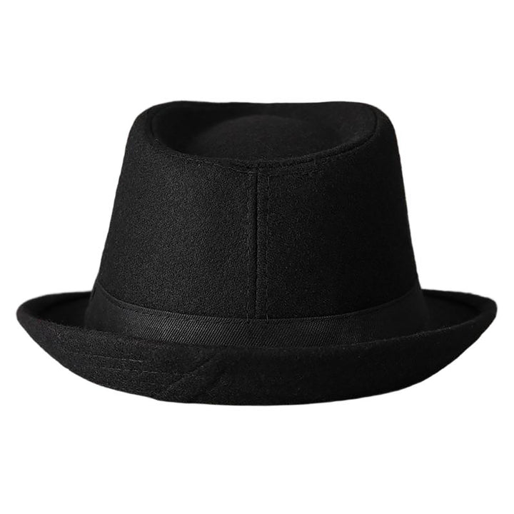 Menseventwear Retro Hat Man Literary Fashion Thick Tweed Casual Fedora