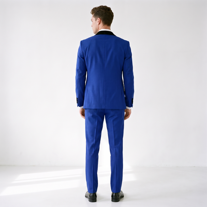 Menseventwear Formal 3 Pieces Mens Suit Flat Shawl Lapel Tuxedos (Blazer+vest+Pants)