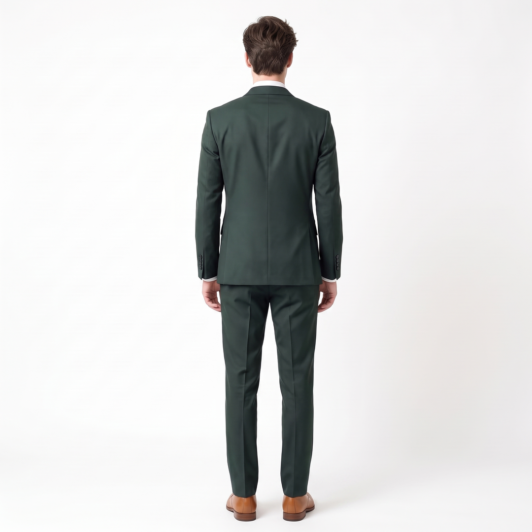 Menseventwear Fashion 3 Pieces Mens Suit Flat Notch Lapel Suits For Wedding (Blazer+vest+Pants)