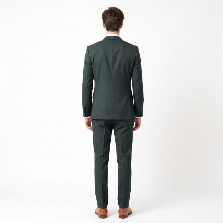 Menseventwear Fashion 3 Pieces Mens Suit Flat Notch Lapel Suits For Wedding (Blazer+vest+Pants)